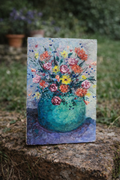 GARDEN BOUQUET - ORIGINAL FLORAL VASE PAINTING