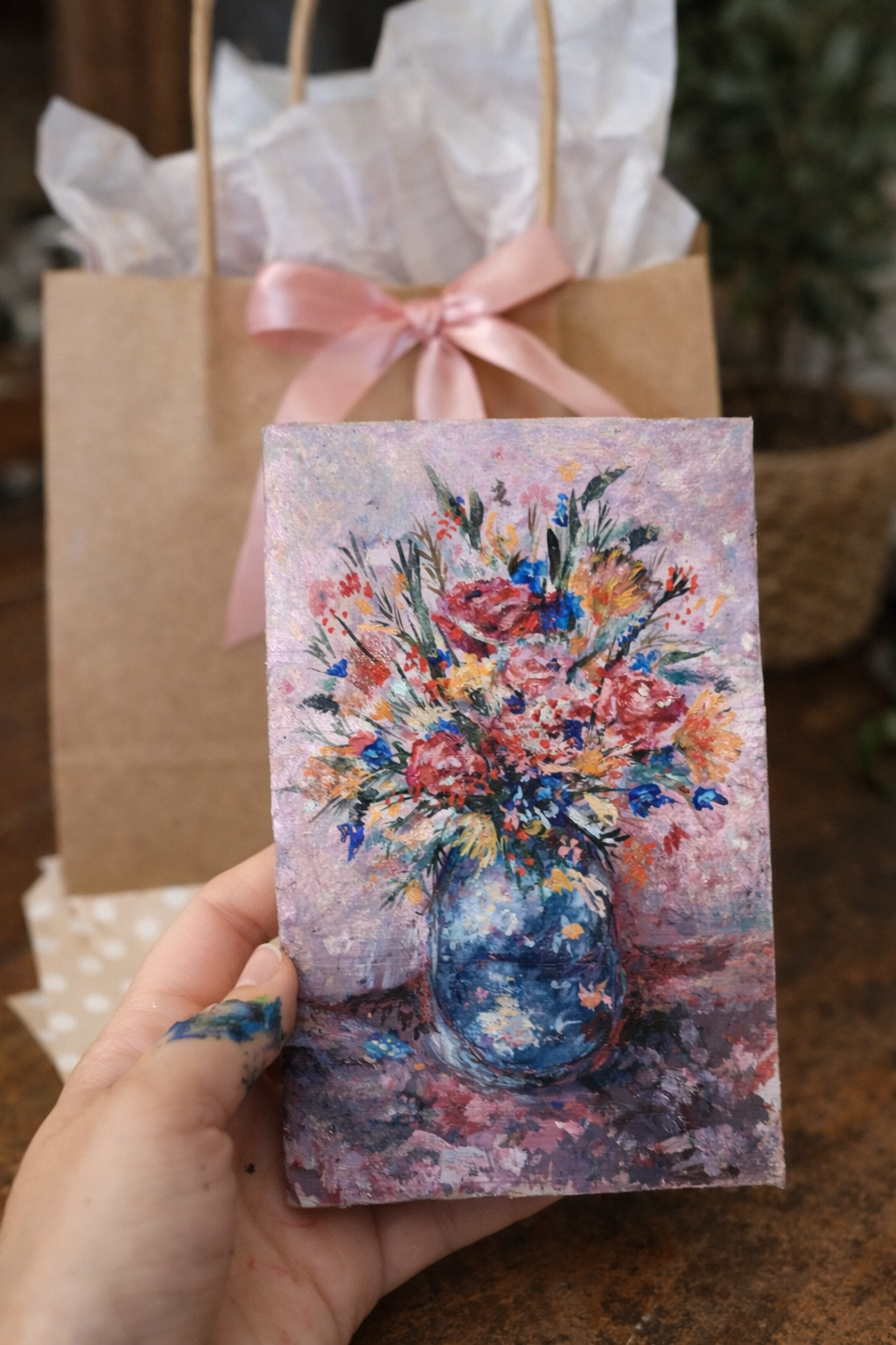 BLOOMING VASE - ORIGINAL FLORAL STILL LIFE PAINTING