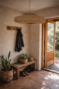 HANDWOVEN NATURAL GRASS PENDANT LIGHT SHADE