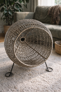 HANDWOVEN PET HIDEAWAY BASKET - NATURAL FIBER