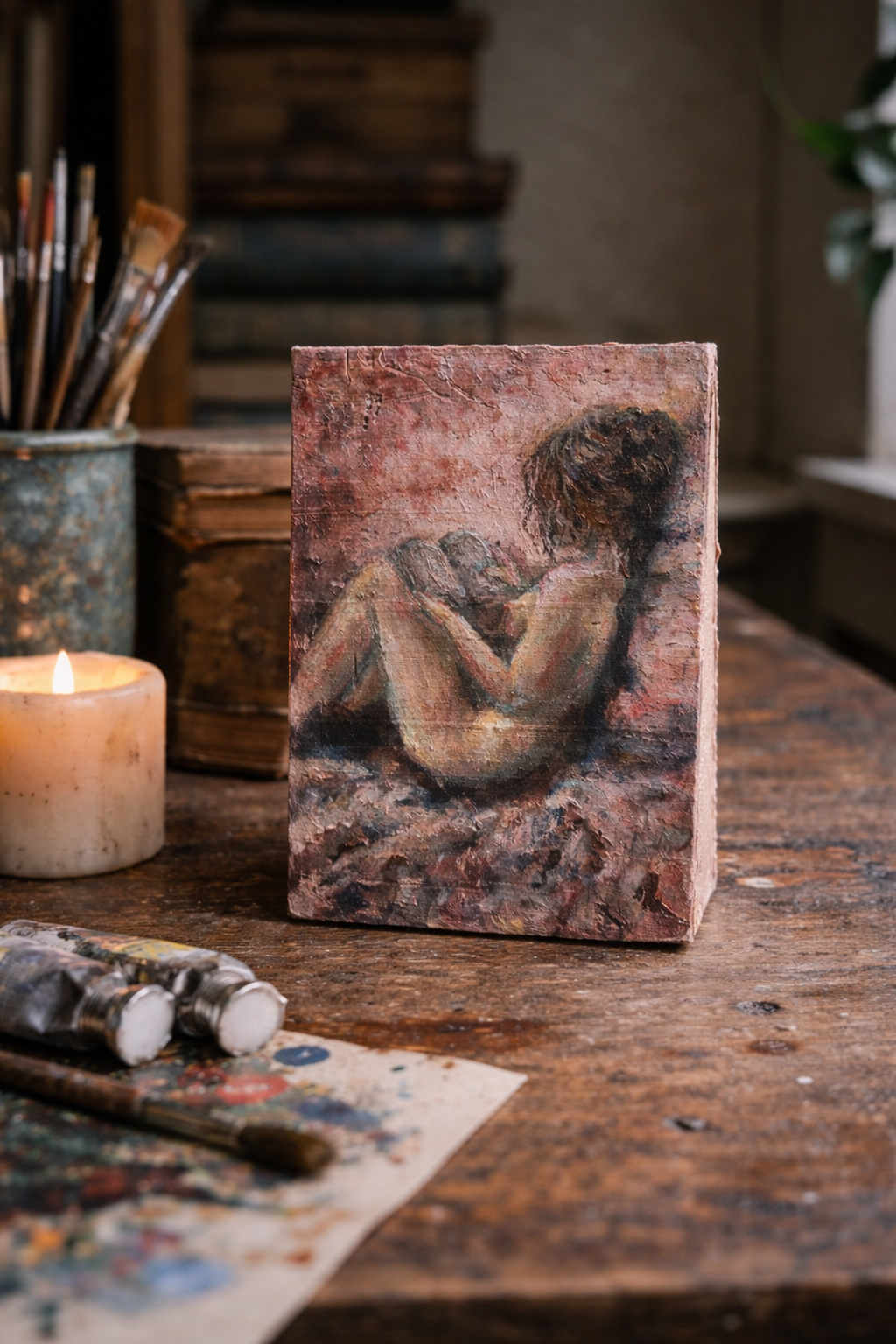 HELD IN STILLNESS - ORIGIONAL FIGURATIVE PAINTING
