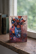 WILDFLOWERS IN BLUE JAR - PAINTING